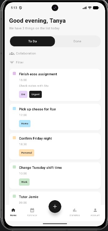 Taskly: Personal to-dos meet team momentum.